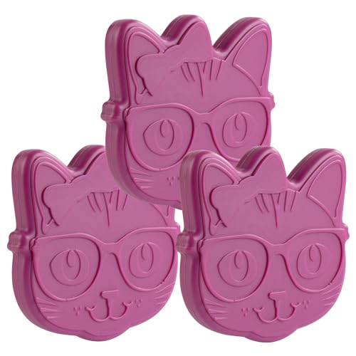 Kids Hard Ice Packs 3 Pack, Slim Reusable Freezer Packs for Lunch Boxes - color: Kitty Cat