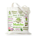 Canvas Tote Bag Gift for Women Girls Friends Shopping Beach Vacation Canvas Tote Bag - color: Matcha