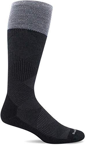 Sockwell Men's Diamond Dandy Moderate Graduated Compression Sock - color: Black, size: Medium-Large