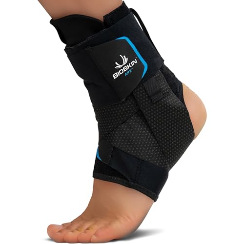 BioSkin No-Lace Ankle Brace for Sprained Ankle & Pickleball APX - size: Large