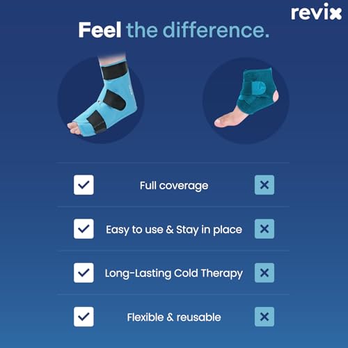 REVIX 2-Pack Large Ankle Ice Pack Wrap for Plantar Fasciitis & Tendonitis - style: 2 Packs