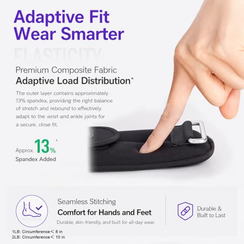 Ankle Wrist Weights for Women&Men1Lb/2Lb-of 2 Small Size-Arm Leg Weight Set - color: Purple, size: 1lb x2