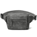 LATMAP 3L TRIPLE ZIP Fanny Packs Belt Bag For Women Men Crossbody Waist Pack Sling Chest Bum Travel Bag Purse Faux Leather Fashion Cute Dark Grey - color: Dark Grey