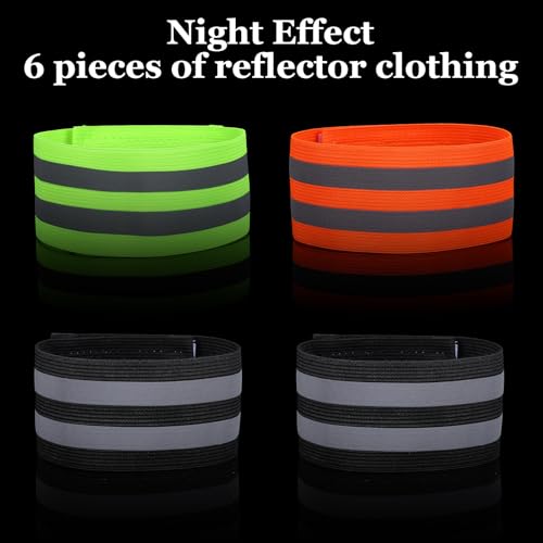Tucnoeu 8pcs Elastic Ankle Strap,Cycling Reflective Ankle Band for Clothing