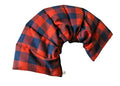 LOVEwrap Neck & Shoulder Wrap - Microwavable Unscented Heat Pad - 6 x 24 - Flax Seed Weighted Hot Cold Therapy Soothes Muscles Pain Relief Heated Relaxation Warming - Flannel Check Plaid red Black - color: Cozy