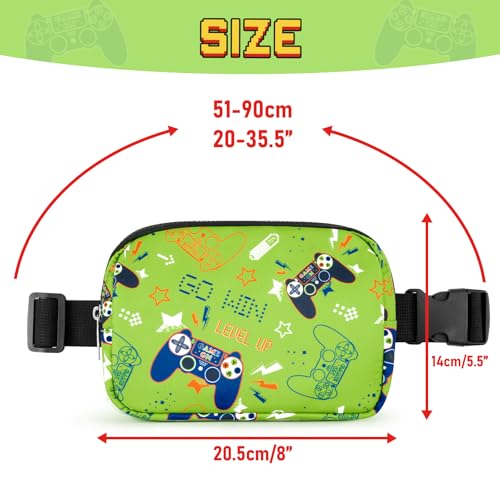 WAWSAM Fanny Pack Kids Belt Bag, Game Crossbody Bag with Adjustable Belt - color: Game