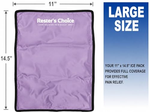 2 Pack Large Ice Packs for Injuries | 11" x 14.5" | Hot & Cold Pack | Reusable Gel Pack, Durable Construction, & Flexible When Frozen - color: Lavender, size: 11x14.5 Inch (Pack of 2)