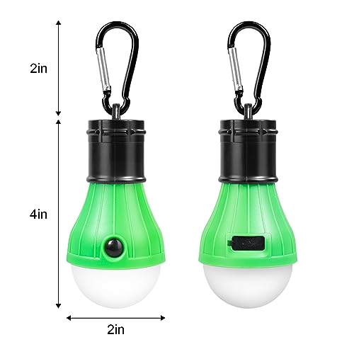 Jarxin Led Camping Lantern USB Rechargeable,Outdoor Tent Lights - color: 4pcs Black