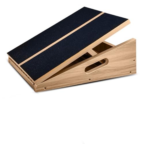 Portable Wooden Slant Board for Calf Stretching - Non-Slip Calf Stretcher Slant board with 5 Position - Adjustable Slant Board for Squats Knees & Ankle Stretcher - Incline board for calf stretching