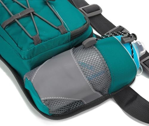 Waist Pack with Water Bottle Holder for Running Walking Hiking Fanny Pack - color: Green