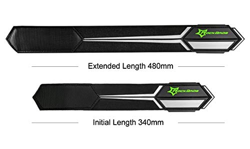 ROCKBROS Bike Pants Strap Bicycle Cycling Pants Cuff Band Reflective Wrist Ankle Bands for Outdoor Sports(2 PCS) Black Silver