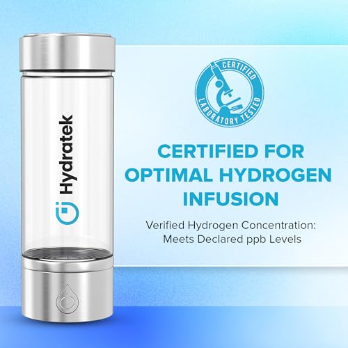 Hydrogen Water Bottle Generator with SPE/PEM Technology, Ionized Water Bottle, Portable Hydrogen Water Ionizer Machine 420 ml for Gym, Hiking, Cycling, Running & Outdoor Use