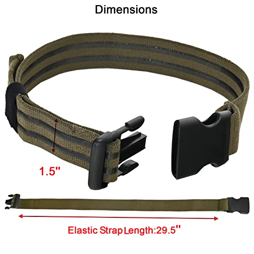 Tactical Leg Strap,Secure Non-Slip Elastic Thigh Strap with Quick-Release Buckle for Drop Leg Holster Platforms and Thigh Rig - color: Ranger Green