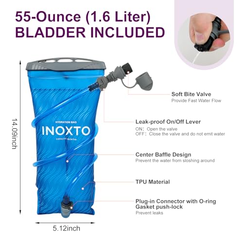 IX INOXTO Running Vest Hydration Backpack, Lightweight Running Backpack - color: Purple