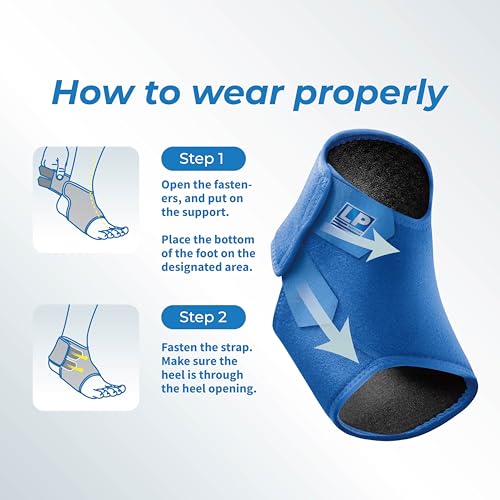 LP 768CN Adjustable Ankle Stabilizer Brace for Men & Women - color: Blue, size: M
