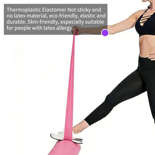 Resistance Bands Long Non-Latex Elastic Stretch Bands - color: Pink-10/15lb, size: 5ft/6.5ft