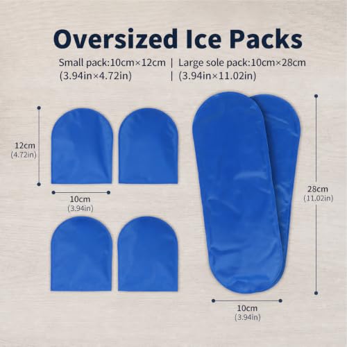 Reusable Cold Therapy Socks, Gel Ice Pack for Feet Heels Injuries Swelling, Hot and Cold Therapy Socks for Plantar Fasciitis Neuropathy Chemotherapy Pain Relief for Foot Ankle (Black) - color: Black