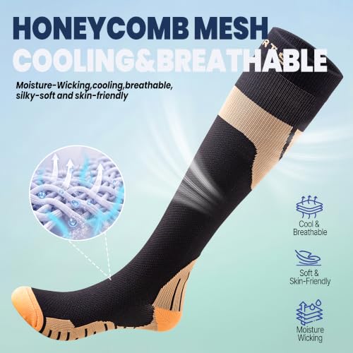Knee-High Compression Socks For Women,20-30 Mmhg,All Day Comfort - color: Black
