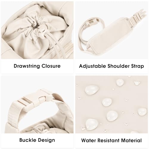 Ceneda Water Bottle Carrier Bag with Phone Pocket 32oz 40oz Tumbler Insulated Water Bottle Holder with Adjustable Shoulder Strap Carrier Sling Bag (Beige) - color: Beige