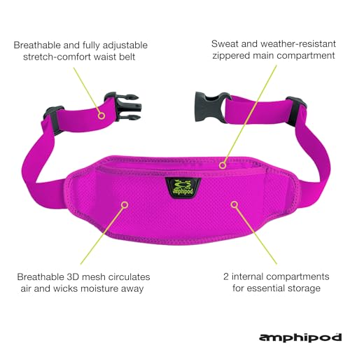 Amphipod AirFlow Lite Waistpack, Runner Storage Waist Fanny Pack - OS - color: Pink