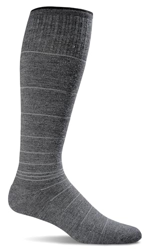 Sockwell Men's Circulator Moderate Graduated Compression Sock - color: Charcoal, size: Medium-Large