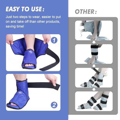 Hilph of Foot Toe Ice Pack Wrap and Foot Ankle Ice Pack Wrap for Pain Relief