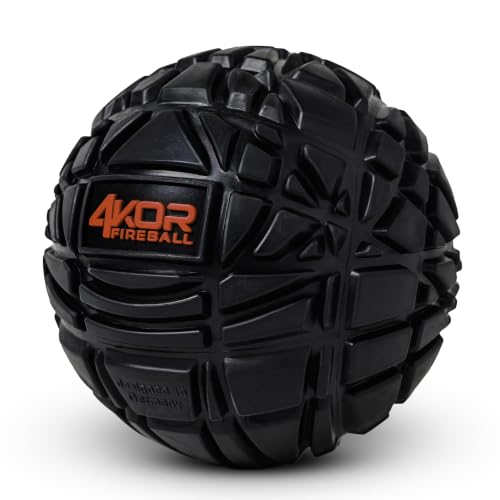 4KOR Massage Balls for Trigger Point Therapy - Myofascial Release Ball - Muscle Relief for Back, Neck, Shoulder, Foot Pain - Fitness Massage Balls for Mobility - Deep Tissue Release Ball - style: 3.2in Grippy Roller Ball