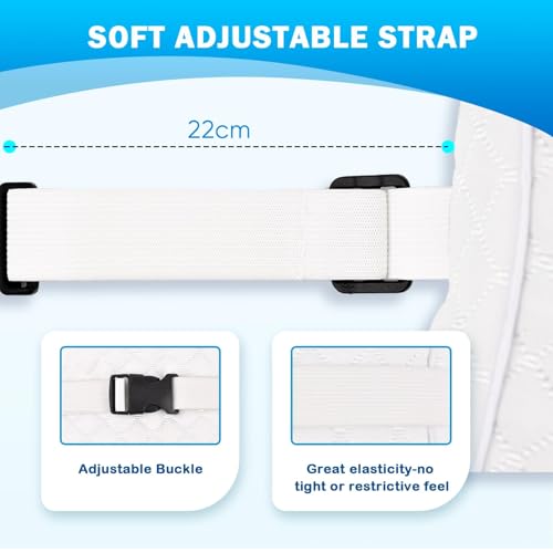 Knee Pillow with Soft Strap for Side Sleepers, Grid - White - color: Grid - White