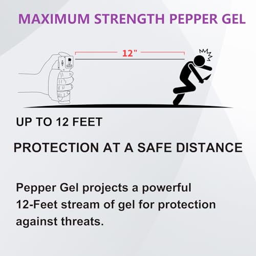 3-in-1 Personal Alarm with Pepper Spray, 130dB Siren, Red Strobe Lights, Replaceable Canister, Rechargeable, Self Defense Keychain for Women - color: Purple