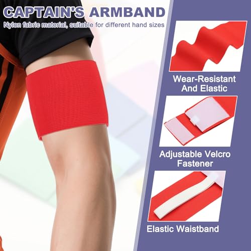 Soccer Captain Armband Elastic Wrist Arm Bands Adjustable Player Team Leader Anti-Slip Badge Sports Accessories - color: Light Yellow