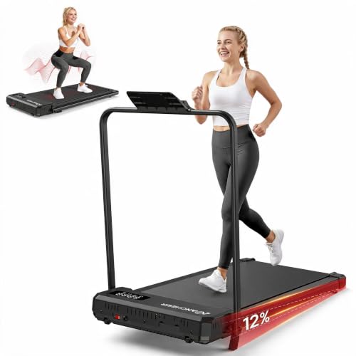ANCHEER Walking Pad with Incline - Under Desk Treadmill with Handle Bar - color: Blackk1