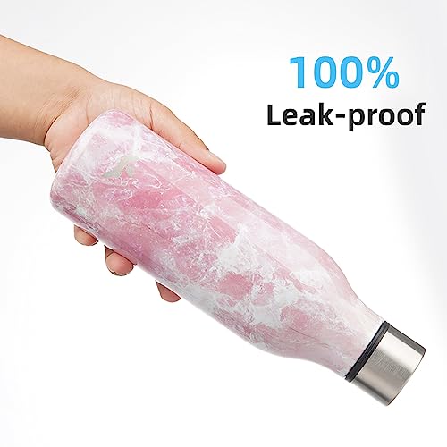 Konokyo 18 oz Insulated Stainless Steel Metal Water Bottle with Strap - color: Blossom, size: 18 Ounces