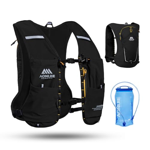 AONIJIE Running Hydration Vest for Women Men 8L Hydration Backpack Hiking - color: Black Kit