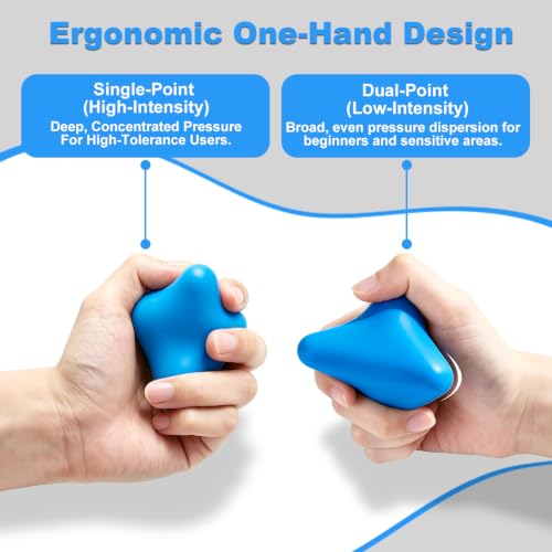 Manual Trigger Point Massager Ball–Deep Tissue Massage Tool - color: Sapphire Blue