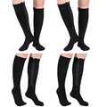 Tarpop 4 Pair Zipper Compression Socks for Women Men - color: Black, size: XXXL