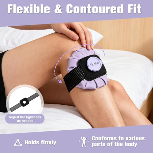 Ice Packs for Injuries Reusable, 3 Sizes, Purple - color: Purple