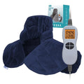 Ruqiji 19" x 24" Weighted Neck&Shoulder Heating Pad, 2.5lbs with 12 Temperature Settings&Countdown Timer,Pain Relief for Neck/Shoulders/Menstrual Pain(Navy Blue) - color: 02-navy Blue