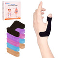 Precut Kinesiology Tape for Thumb, Left Hand, 40 Pcs, Black - color: Black, size: Left Hand