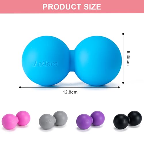 Aegero Peanut Massage Ball-Double Lacrosse Massage Ball (Blue Firm Ball) - color: Blue