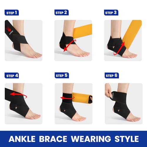 Galvaran Ankle Brace for Men & Women,Ultra Thin Adjustable Compression Ankle Wrap，Ankle Support for Plantar Fasciitis, Sprained Foot, Tendinitis, Swelling, Minor Sprains, Sports, One Size