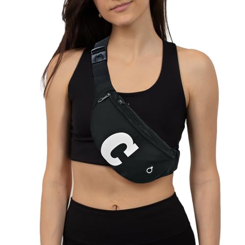 Fanny Packs for Men and Women Water-Repellent Sports Waist Pack Bag - color: 1pack-Black Letter C