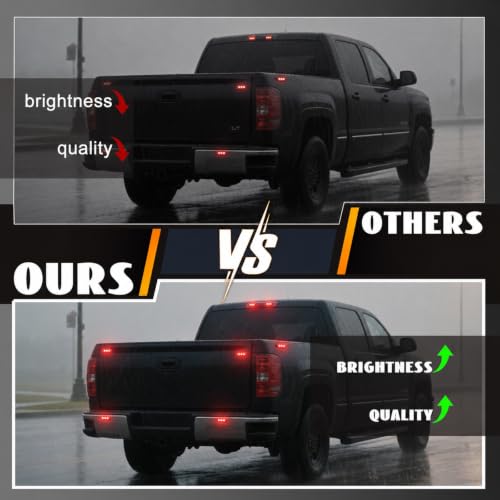 3-LED Red Emergency Strobe Lights Sync Feature 2PCS