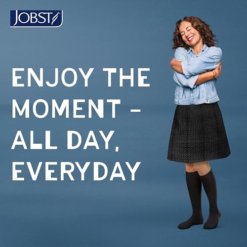 JOBST ACTIVA Athletic 15-20 mmHg Compression Socks Knee High, Closed Toe - color: Black, size: Small