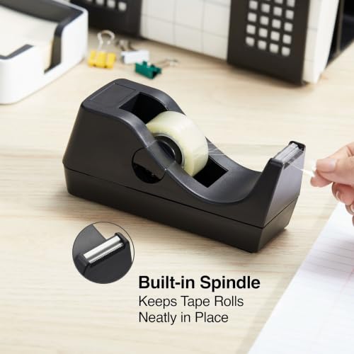Staples Desktop Dispenser, 1" Core, Black, 18/Pack - style: 18 Pack