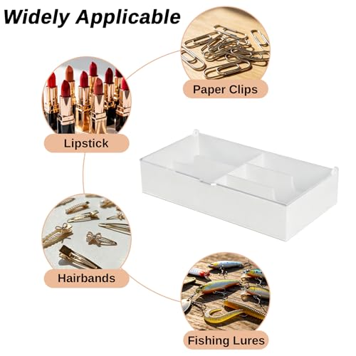 Bandage Organizer, Acrylic Bandage Holder for First Aid Bandage, Medical Supply Storage Box for Cotton Swab Pills, Adhesive Tape, White