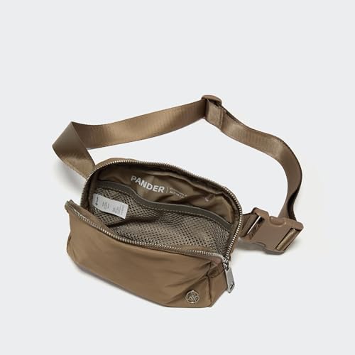 Pander Crossbody Belt Bag for Women and Men, Travel and Everyday Use - color: Gray Brown