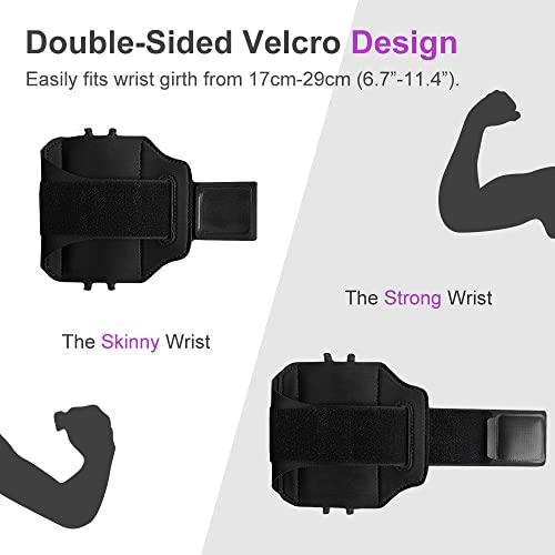 Universal Rotatable Phone Wristband with Airpods Holder, Black