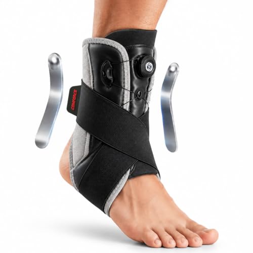 Ankle Brace for Women & Men with 2 Support Bars, Quick Adjustment