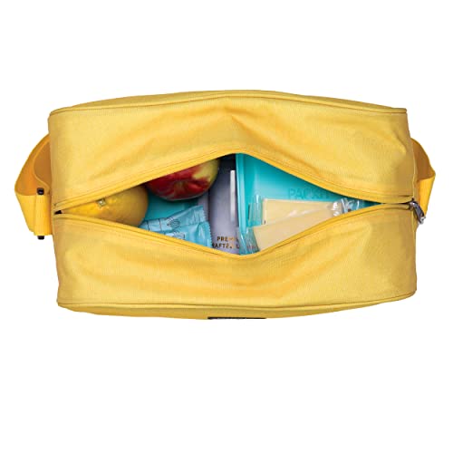 PackIt Freezable Zuma Can Cooler, Built with EcoFreeze Technology, Collapsible, Reusable, Zip Closure with Adjustable Shoulder Strap, Fits 15, 12 Oz Cans - color: Lemonade