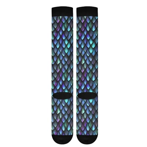 Compression Socks for Women & Men Knee High Socks - color: Dragon Scale